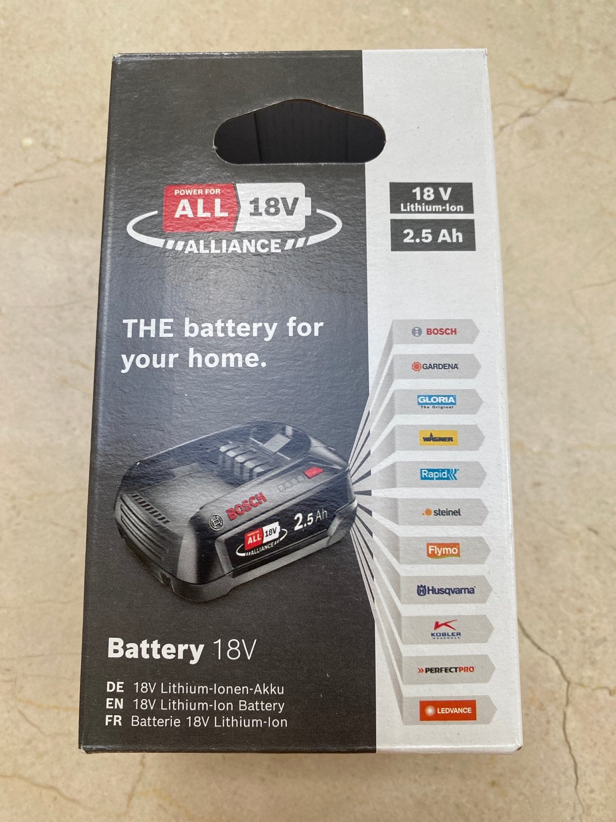 Nieuwe Bosch 18V Accu 2.5Ah - Power for ALL Alliance, Ophalen of Verzenden, Nieuw, Overige typen