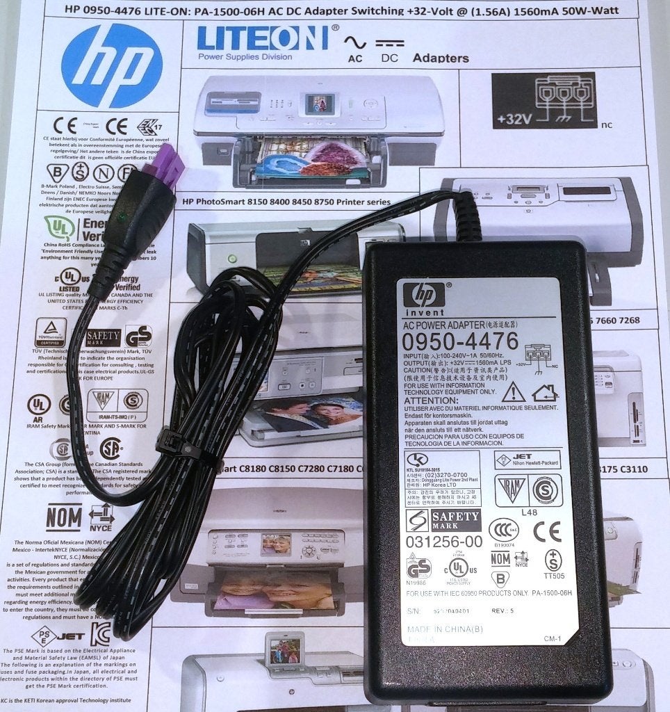 HP 0950-4476 LITE-ON PA-1500-06H 32V 1560mA 50W AC Adapter