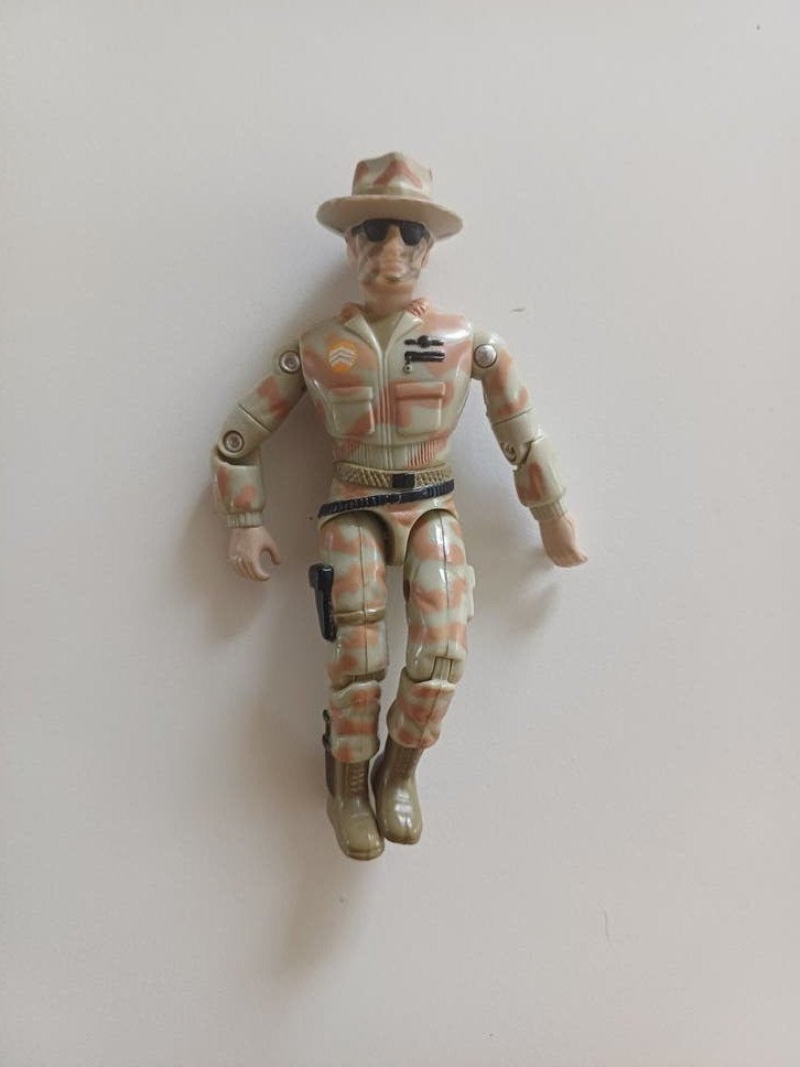 Vintage G.I. Joe actiefiguur - Desert Camo, Kinderen en Baby's, Speelgoed | Actiefiguren, Ophalen of Verzenden, Gebruikt