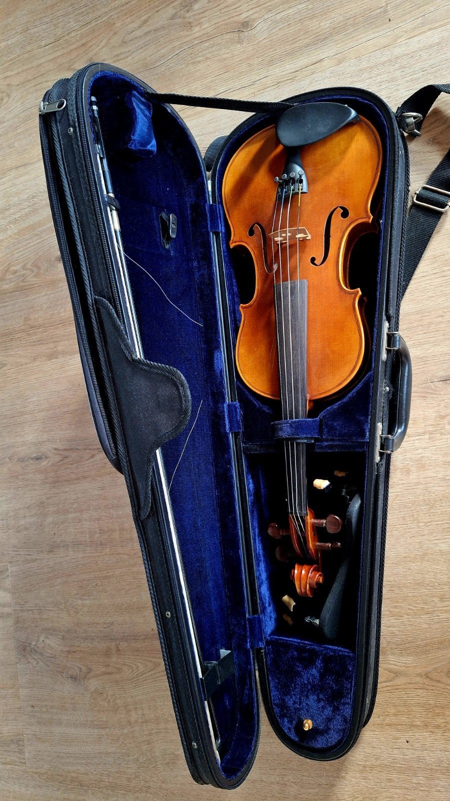 Viool met koffer, schoudersteun en muziekboeken, Muziek en Instrumenten, Strijkinstrumenten | Violen en Altviolen, Viool, Ophalen of Verzenden