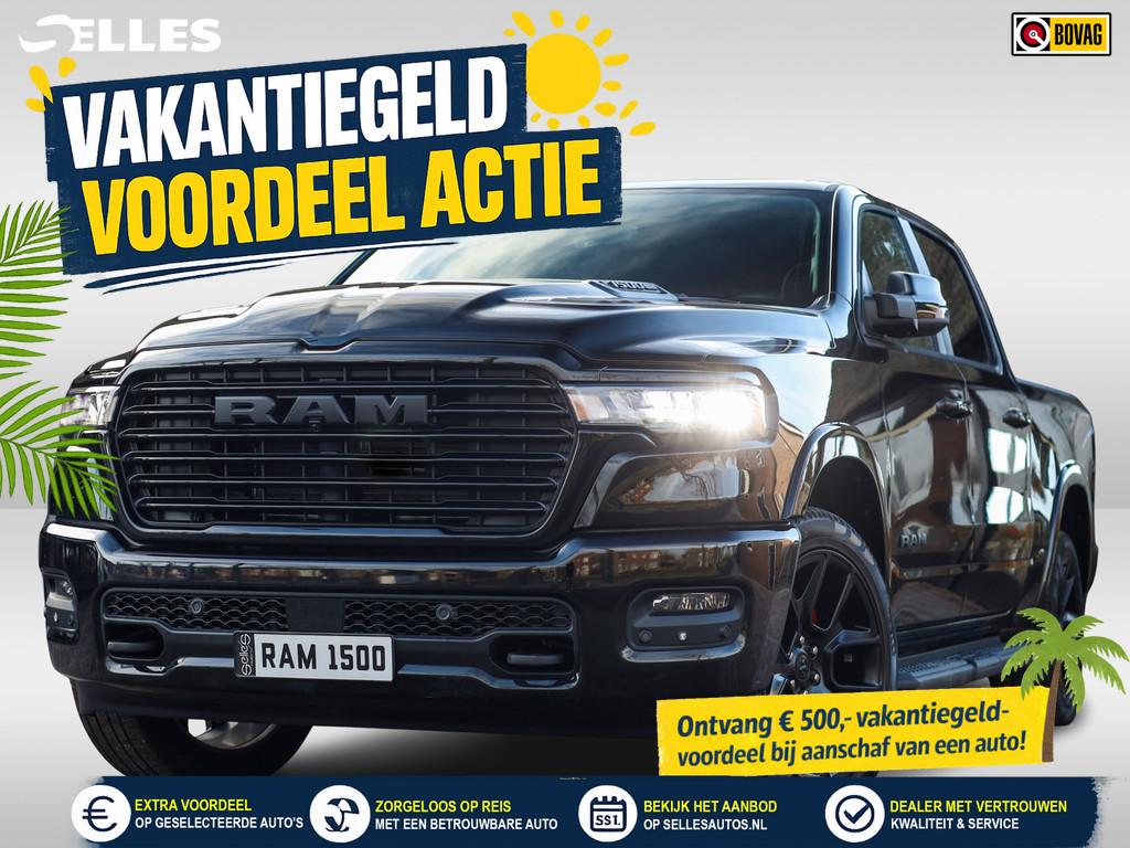 Dodge Ram 1500 2025 3.0L HURRICANE LARAMIE Night | BPM VRIJ, Automaat, Met garantie (alle), Zwart, Leder