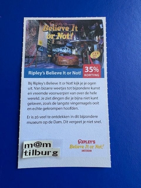 Ripley's Believe It or Not! 35 % korting tot 1-7-2027, Drie personen of meer, Kortingsbon, Overige typen