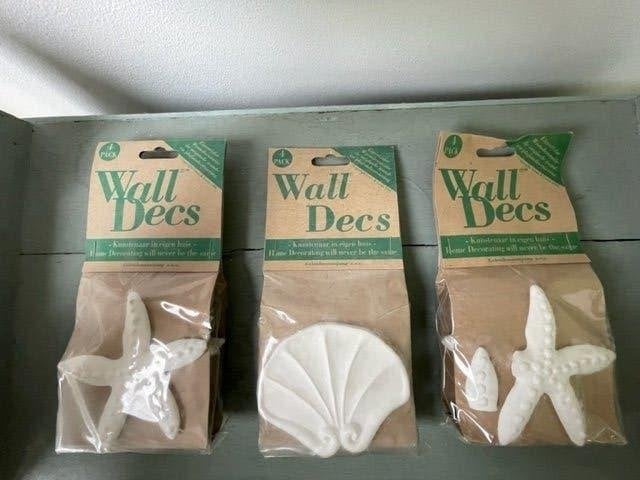 11 x Wanddecoratie plafond decoratie. Ornament gips maritiem, Ophalen, Nieuw, Steen/keramiek, Wit
