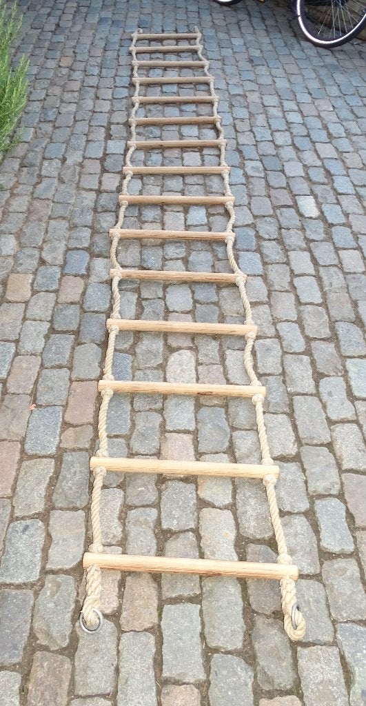 touwladder uit gymzaal klimladder, Ophalen
