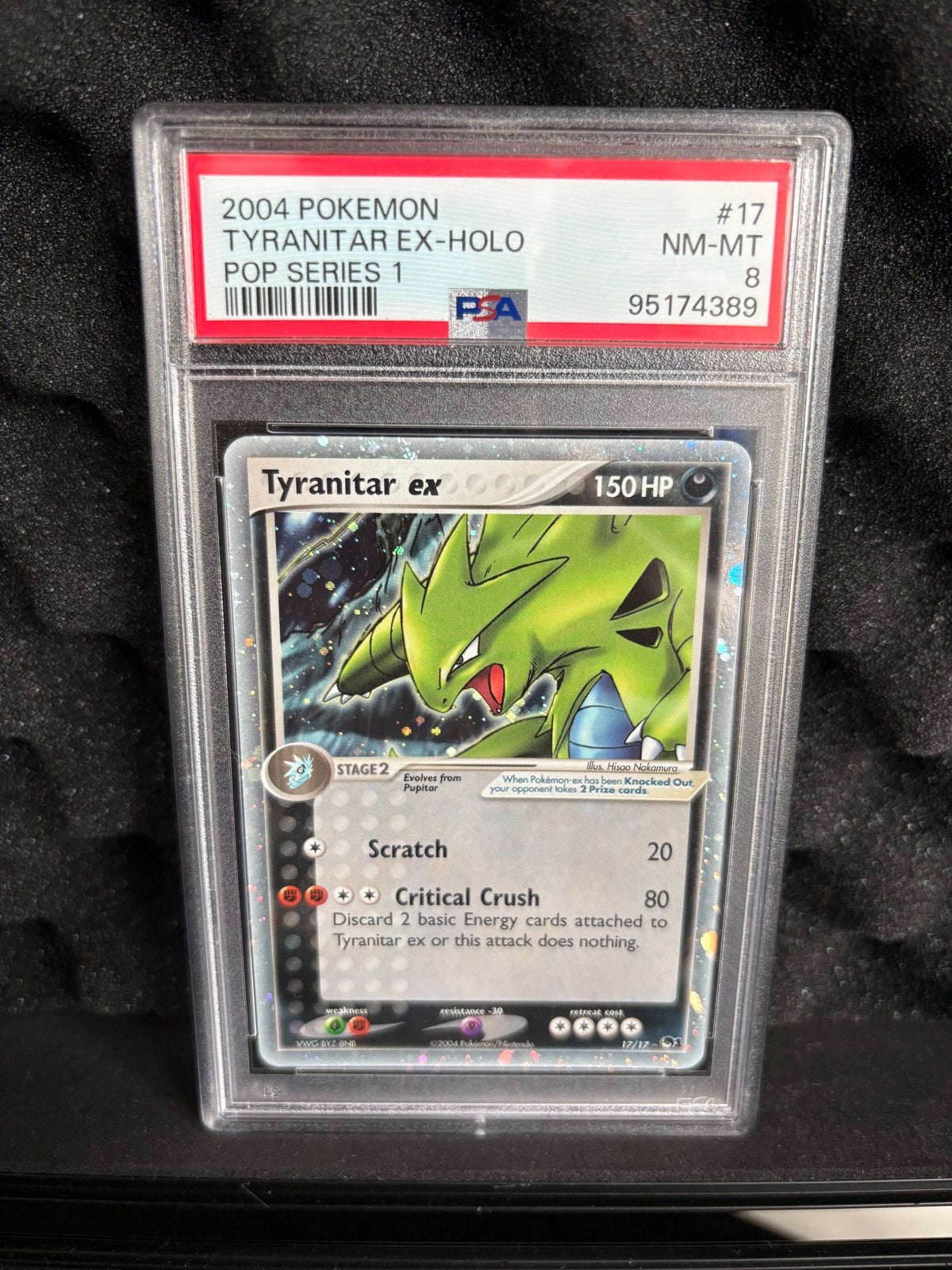 Tyranitar ex #17 PSA 8 - POP Series 1, Ophalen, Zo goed als nieuw, Losse kaart