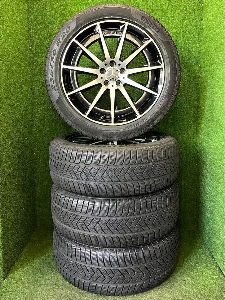 Originele 20 inch Mercedes AMG velgen winterbanden EQC N293, Gebruikt, 255 mm, Banden en Velgen, Germany