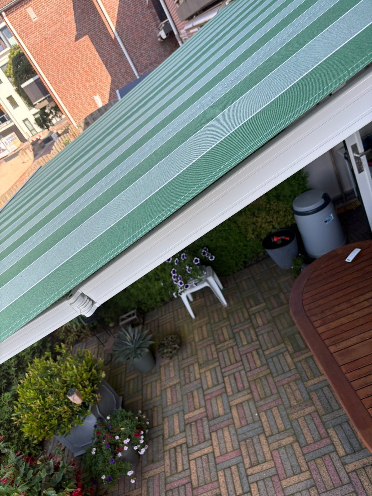 Zonnescherm knikarmscherm Rainbow Collection, Ophalen, Elektrisch, Zo goed als nieuw, 150 tot 300 cm