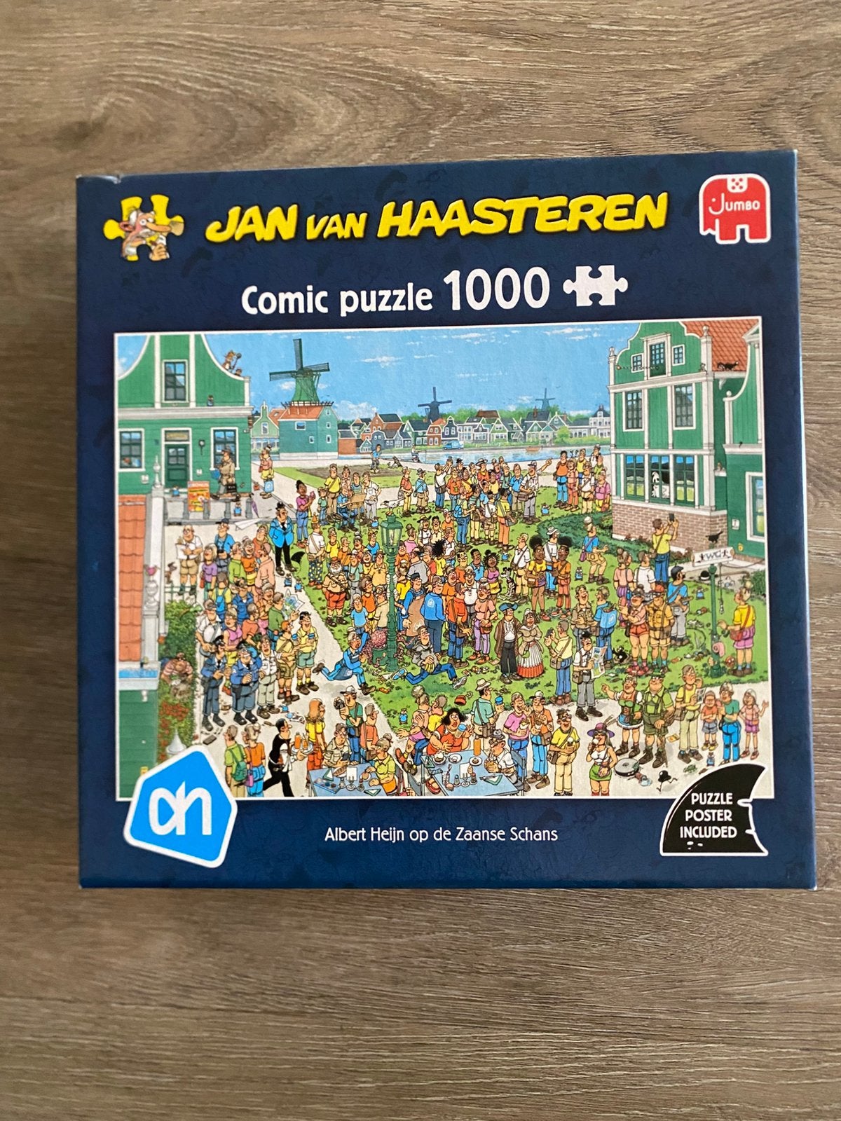 Jan van Haasteren AH op de Zaanse Schans 1000 stukjes, Ophalen of Verzenden, 500 t/m 1500 stukjes, Zo goed als nieuw