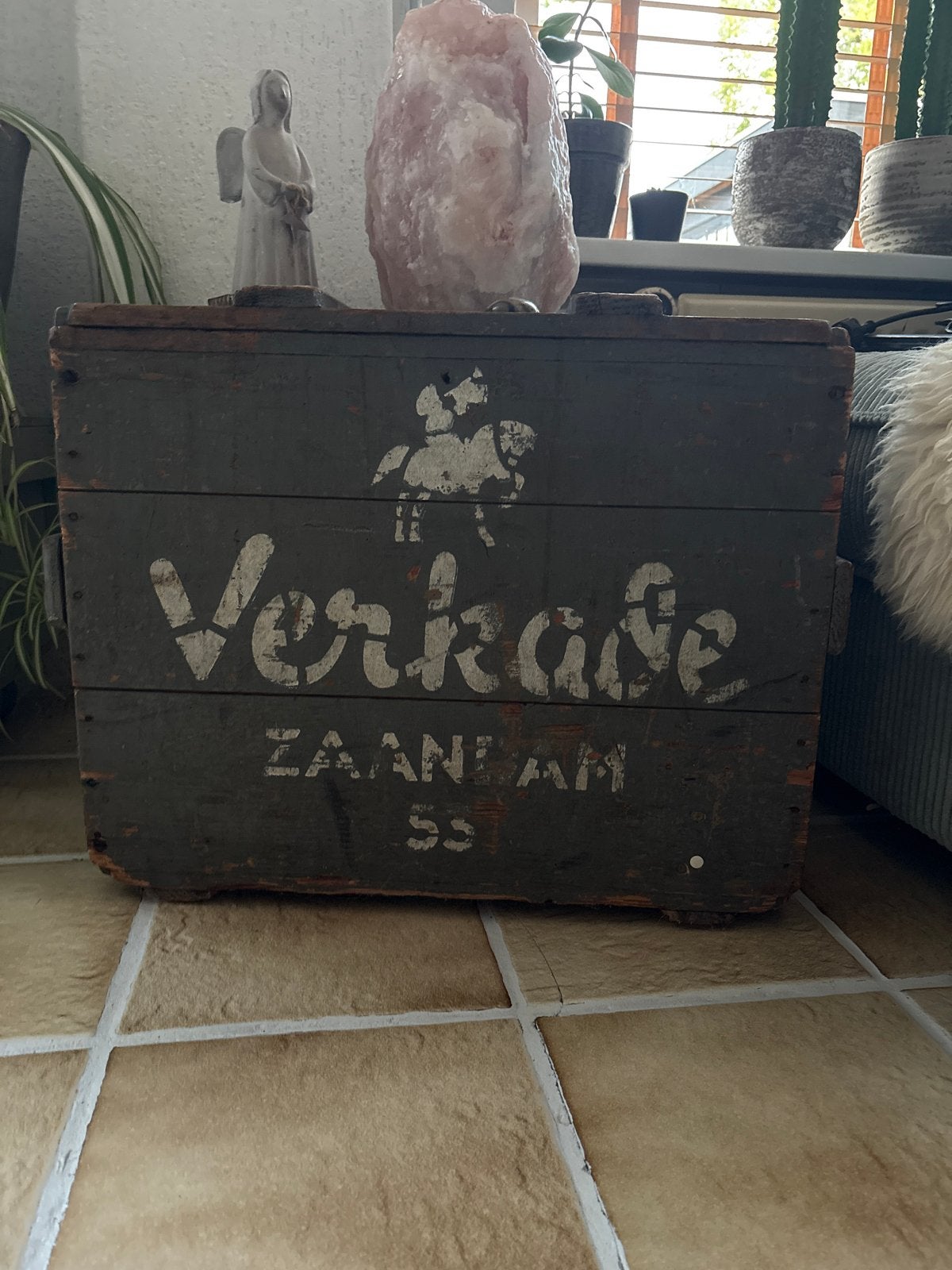 Vintage Verkade beschuit kist - Uniek decoratiestuk, Ophalen