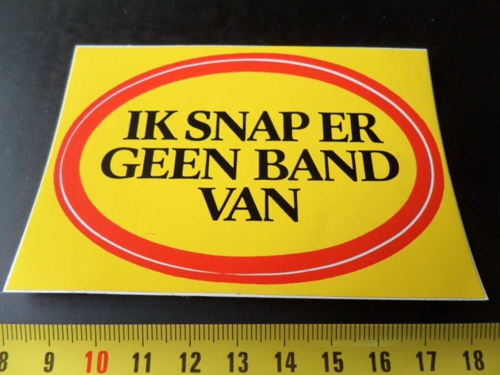 sticker REDBAND Ik snap er geen band van, Verzamelen, Ophalen, Zo goed als nieuw