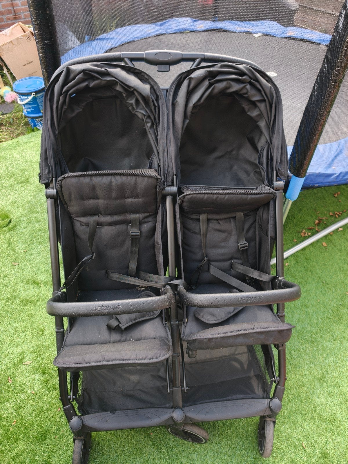 Deryan Rolo X2 Duo Buggy Compleet met Accessoires, Kinderen en Baby's, Buggy's, Ophalen, Gebruikt, Overige merken, Duomodel
