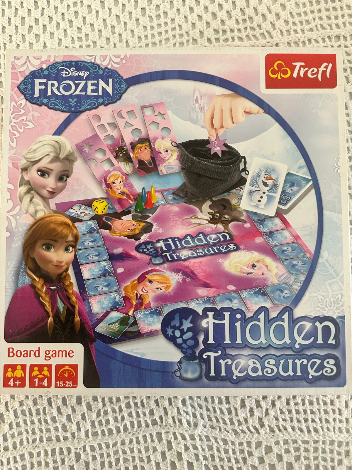 Disney Frozen Hidden Treasures Bordspel - 3 spelers, Drie of vier spelers, Ophalen of Verzenden, Gebruikt