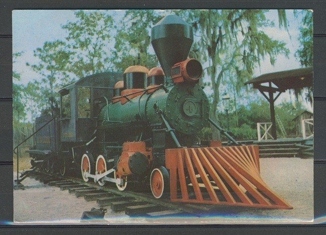 Locomotief Lok Pacific Railway Ansichtkaart Trein t-132 jdu, Ophalen of Verzenden, Zo goed als nieuw, Trein, Kaart of Prent