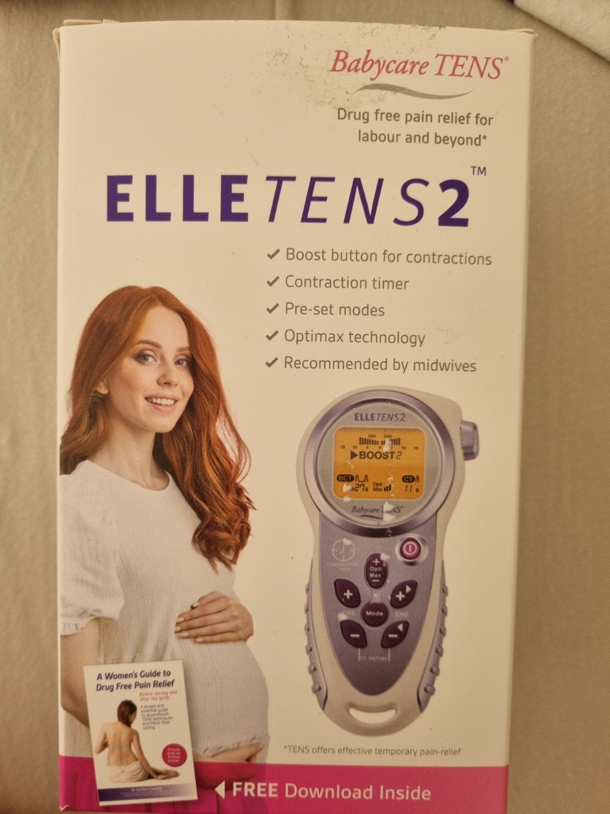 ElleTens2 Babycare TENS Pijnverlichting Bevalling, Ophalen of Verzenden, Zo goed als nieuw, Overige typen