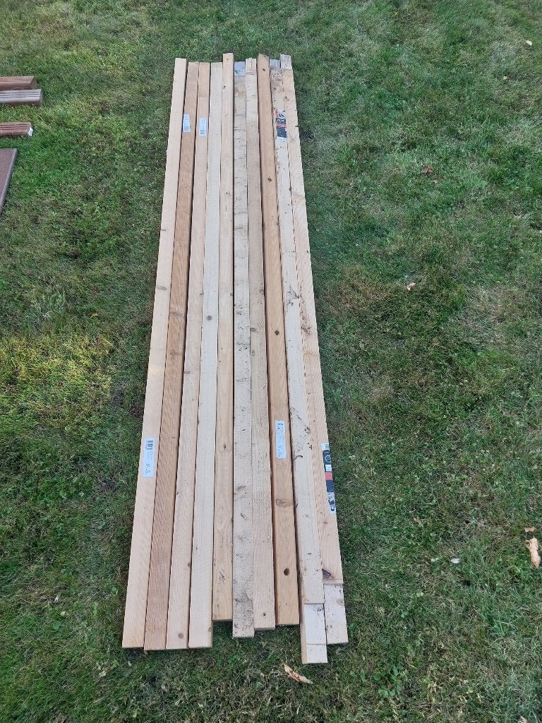 vuren regels 44x44x210, Doe-het-zelf en Verbouw, Hout en Planken, 25 tot 50 mm, Ophalen of Verzenden, Zo goed als nieuw, 200 tot 250 cm
