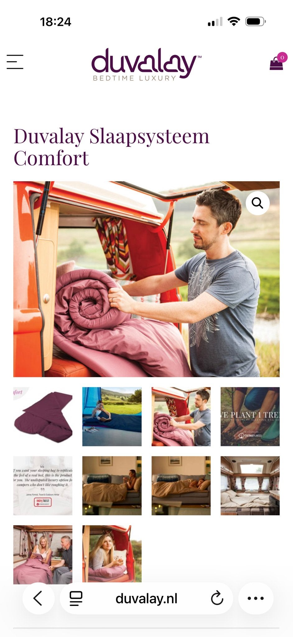 Duvalay Comfort - Luxe en Compact Topper Slaapzak Matje, Ophalen of Verzenden, Zo goed als nieuw