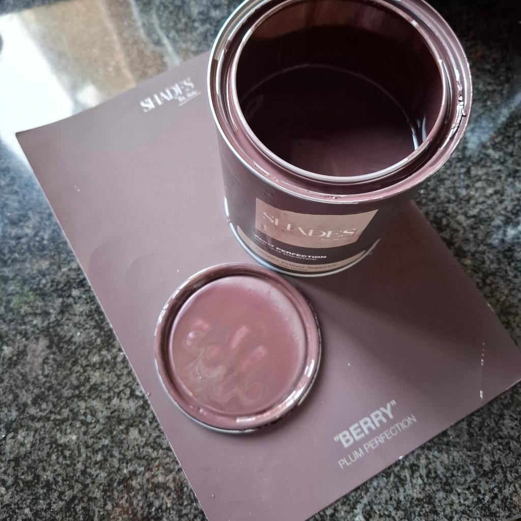 Shades by Eric Kuster PRIMER lak "BERRY', Doe-het-zelf en Verbouw, Verf, Beits en Lak, Ophalen, Gebruikt, Paars, Lak
