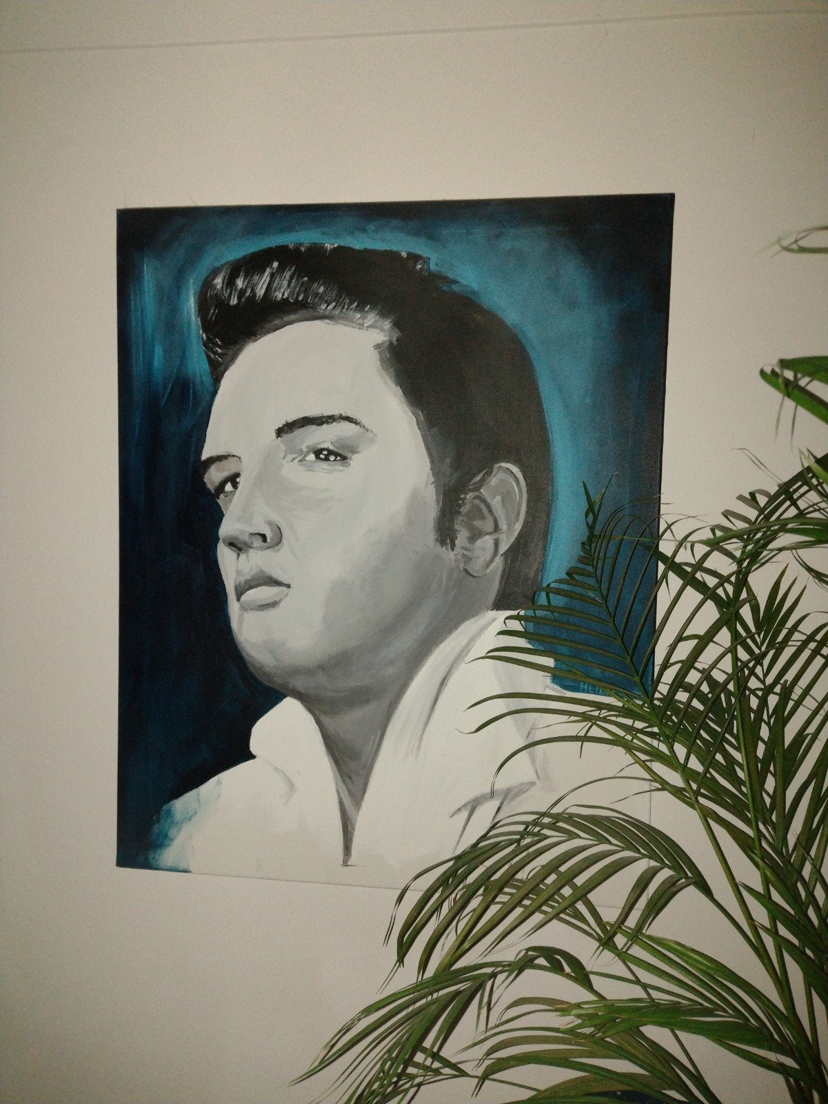 Elvis Presley schilderij., Ophalen, Handgeschilderd, Muziek