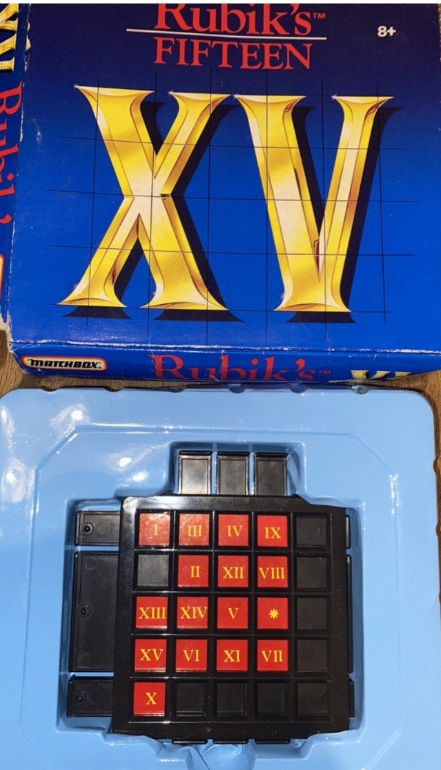 Rubik's Fifteen (XV) Schuifpuzzel - Matchbox Editie, Ophalen of Verzenden, Gebruikt, Rubik's of 3D-puzzel