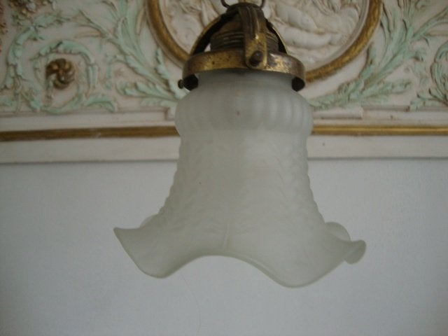Oud glazen hanglampje (rokje) nr. 34, Ophalen of Verzenden