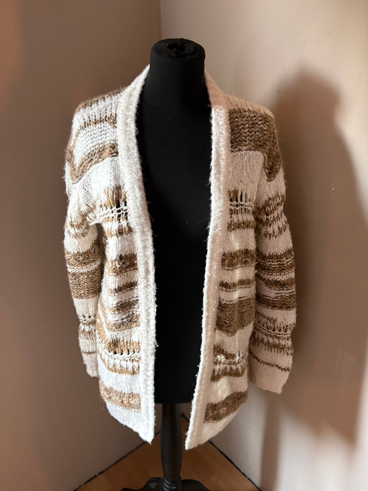 Kocca mooi gebreid vest wol/mohair mix mt M ZGAN, Ophalen of Verzenden, Zo goed als nieuw, Maat 38/40 (M), Meerkleurig