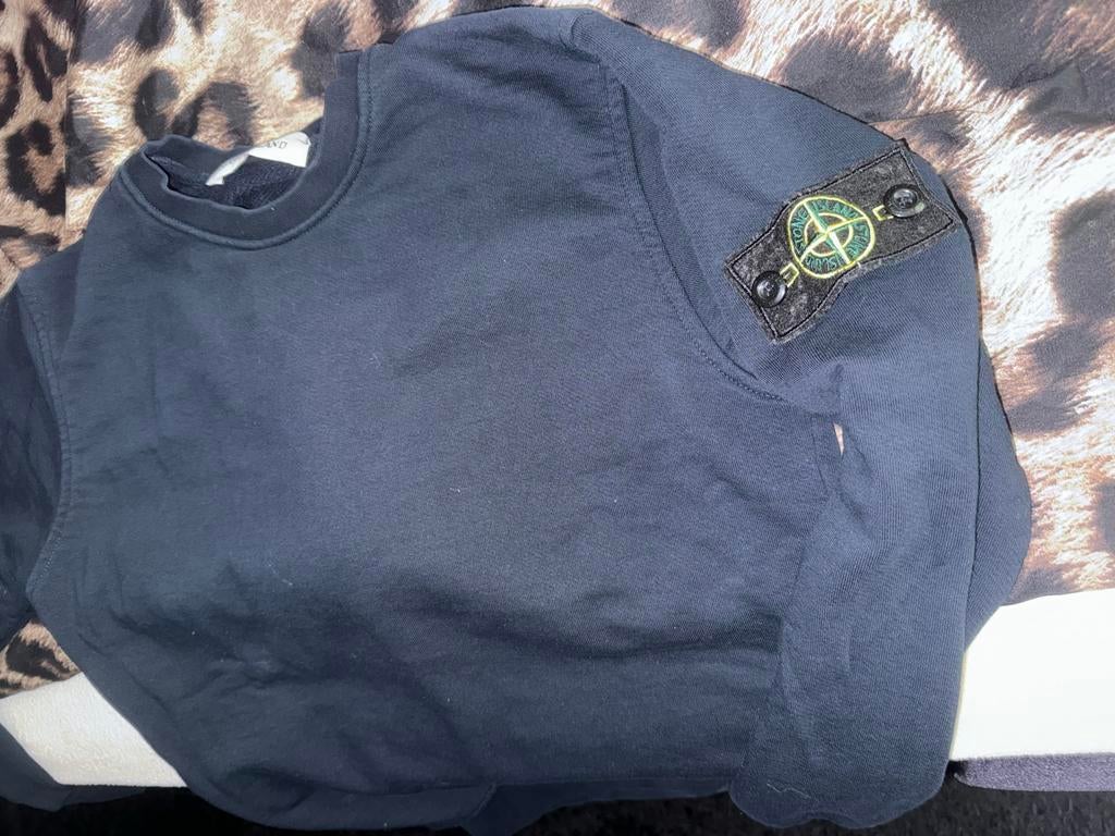 Stone Island Unisex Donkerblauwe Sweater, Kleding | Heren, Verzenden, Zo goed als nieuw, Maat 48/50 (M), Blauw