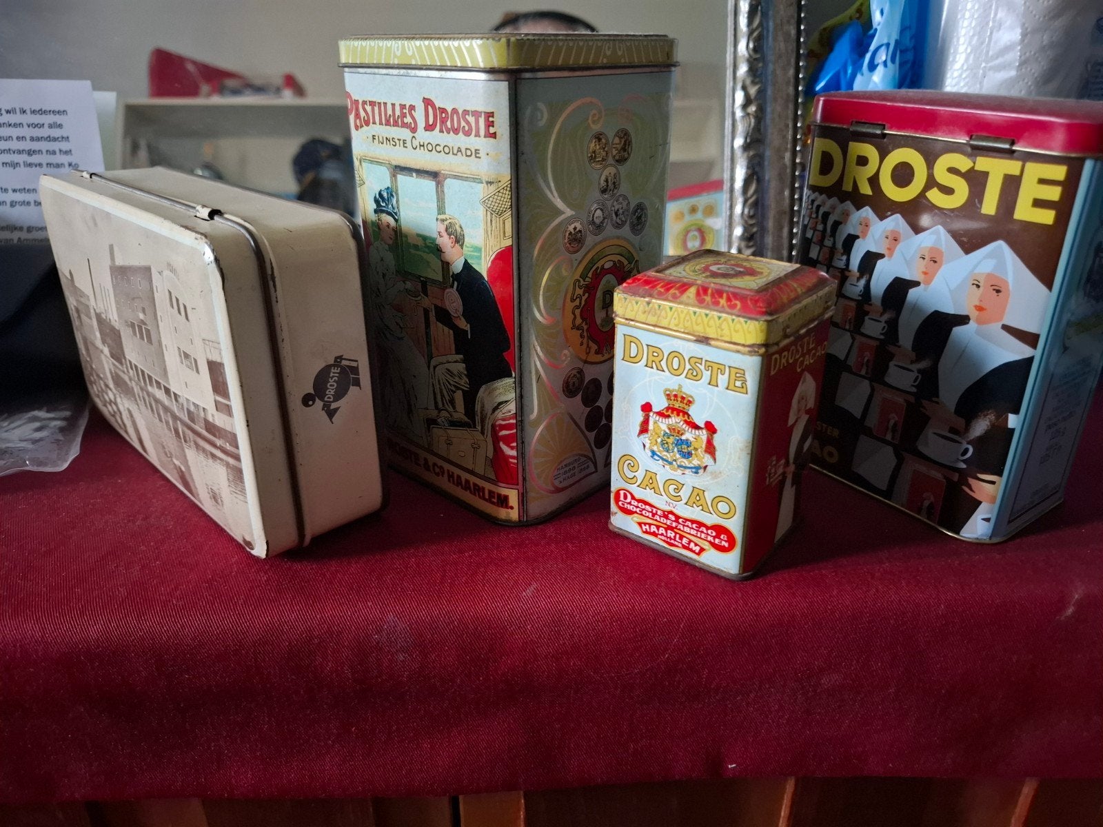 Vintage Droste Cacao en Chocolade Blikken Collectie, Antiek en Kunst, Ophalen