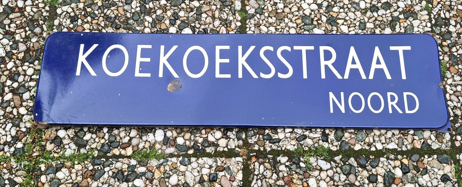 Vintage Straatnaambord Koekoekstraat Amsterdam-Noord jaren ', Ophalen, Gebruikt