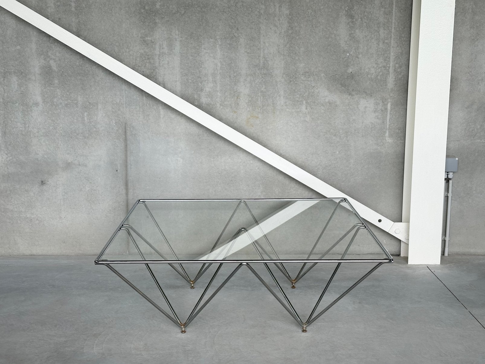 Vintage chroom “Alanda” coffeetable by Paolo Piva, Ophalen