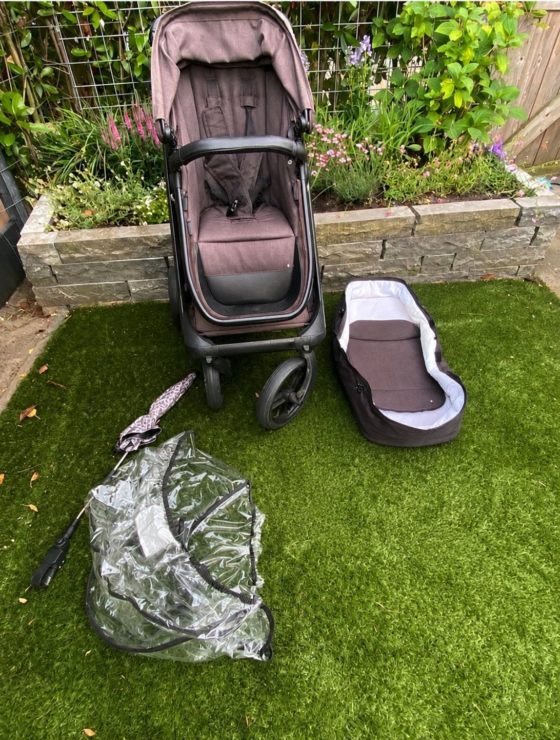 Dubatti one 2-in-1 kinderwagen luchtbanden, Gebruikt, Combiwagen, Verstelbare duwstang, Ophalen