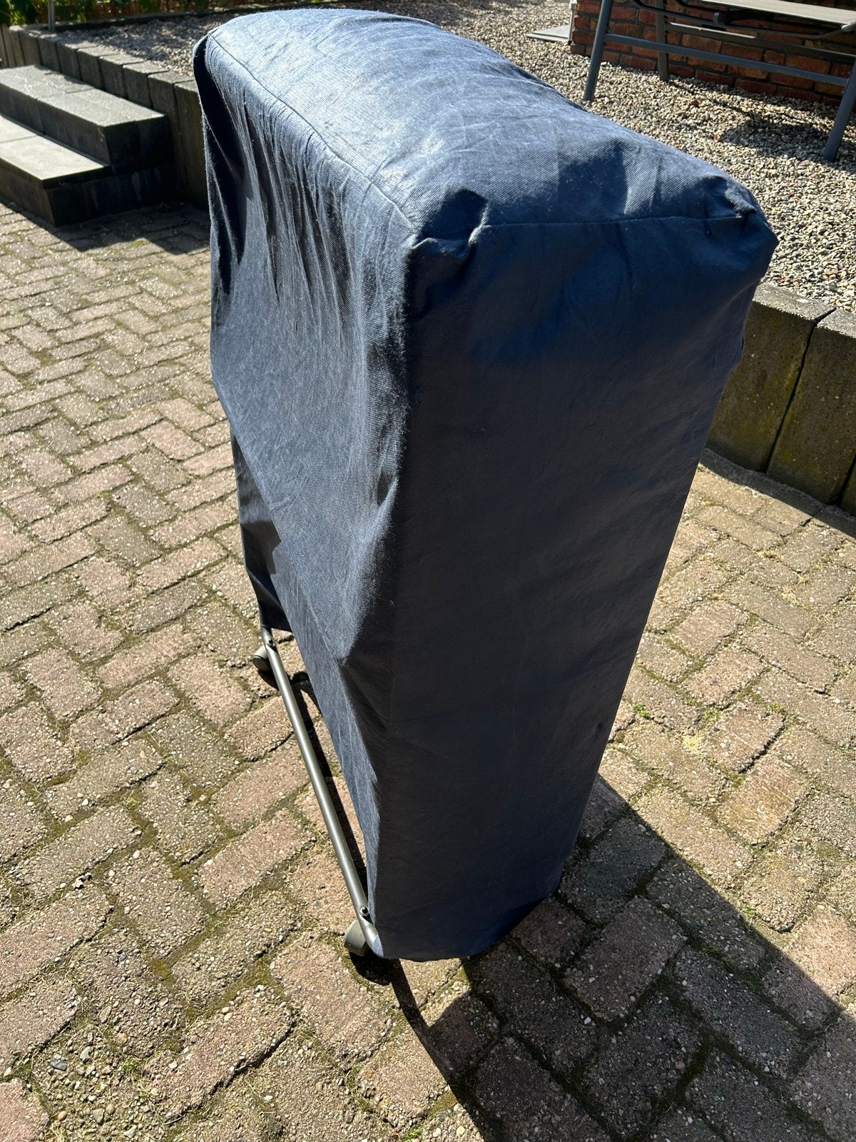 Opvouwbaar logeerbed met matras en hoes, Ophalen, Eenpersoons, Blauw, Zo goed als nieuw
