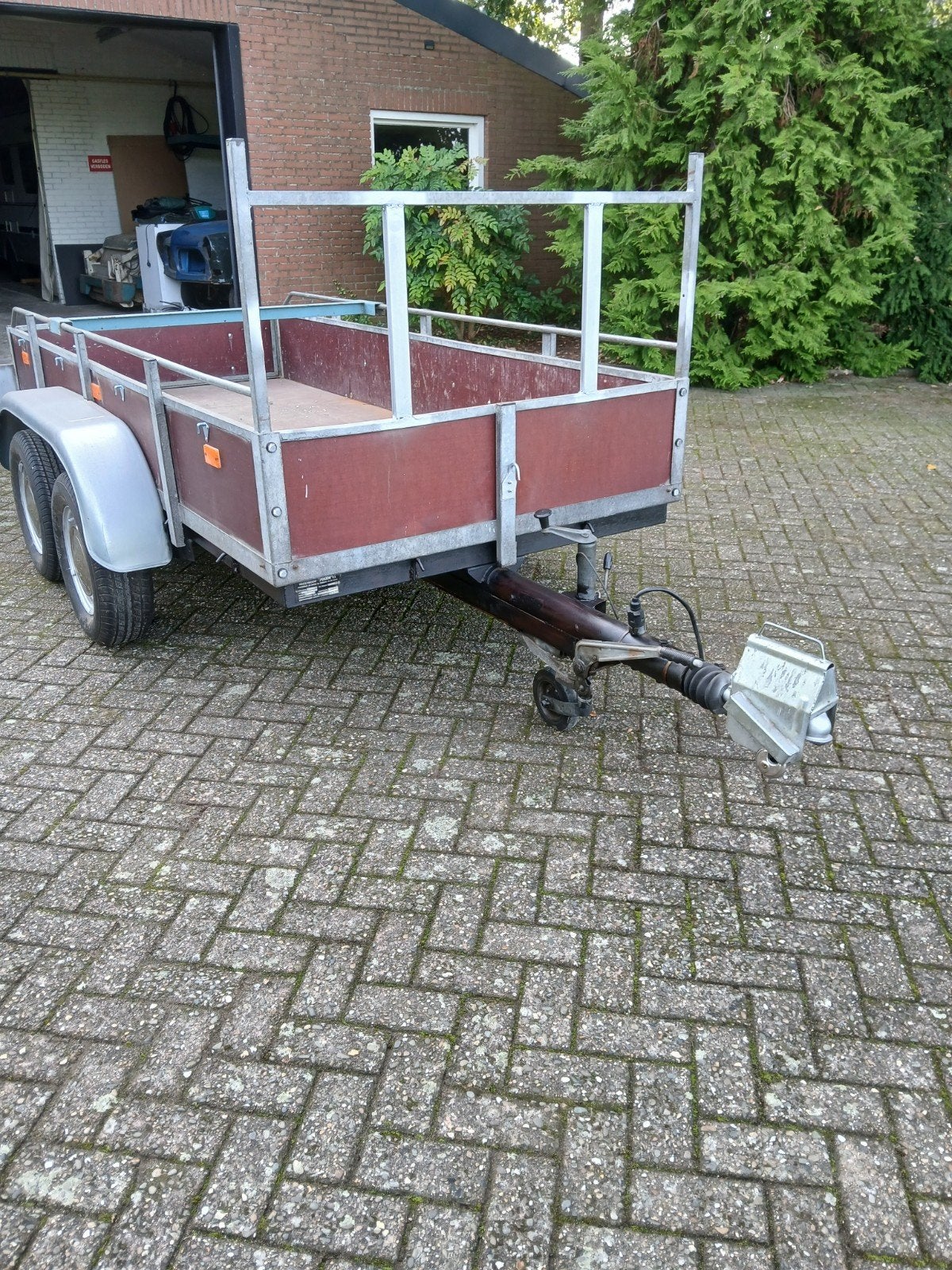 tandemas aanhanger merk Solide, maat 3.00 x 1.60,, Ophalen, Gebruikt