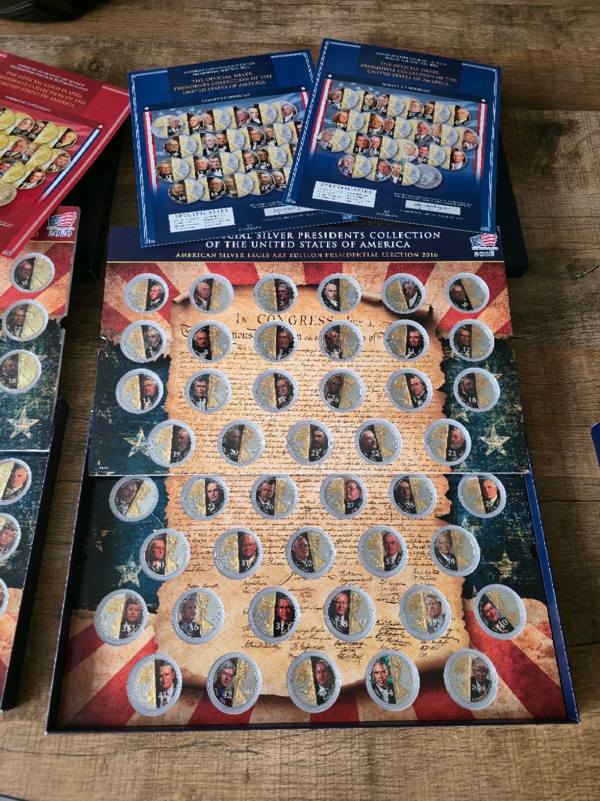 Silver Presidents Collection VS - 2016 - 45 Silver Eagles, Ophalen of Verzenden, Setje, Zilver