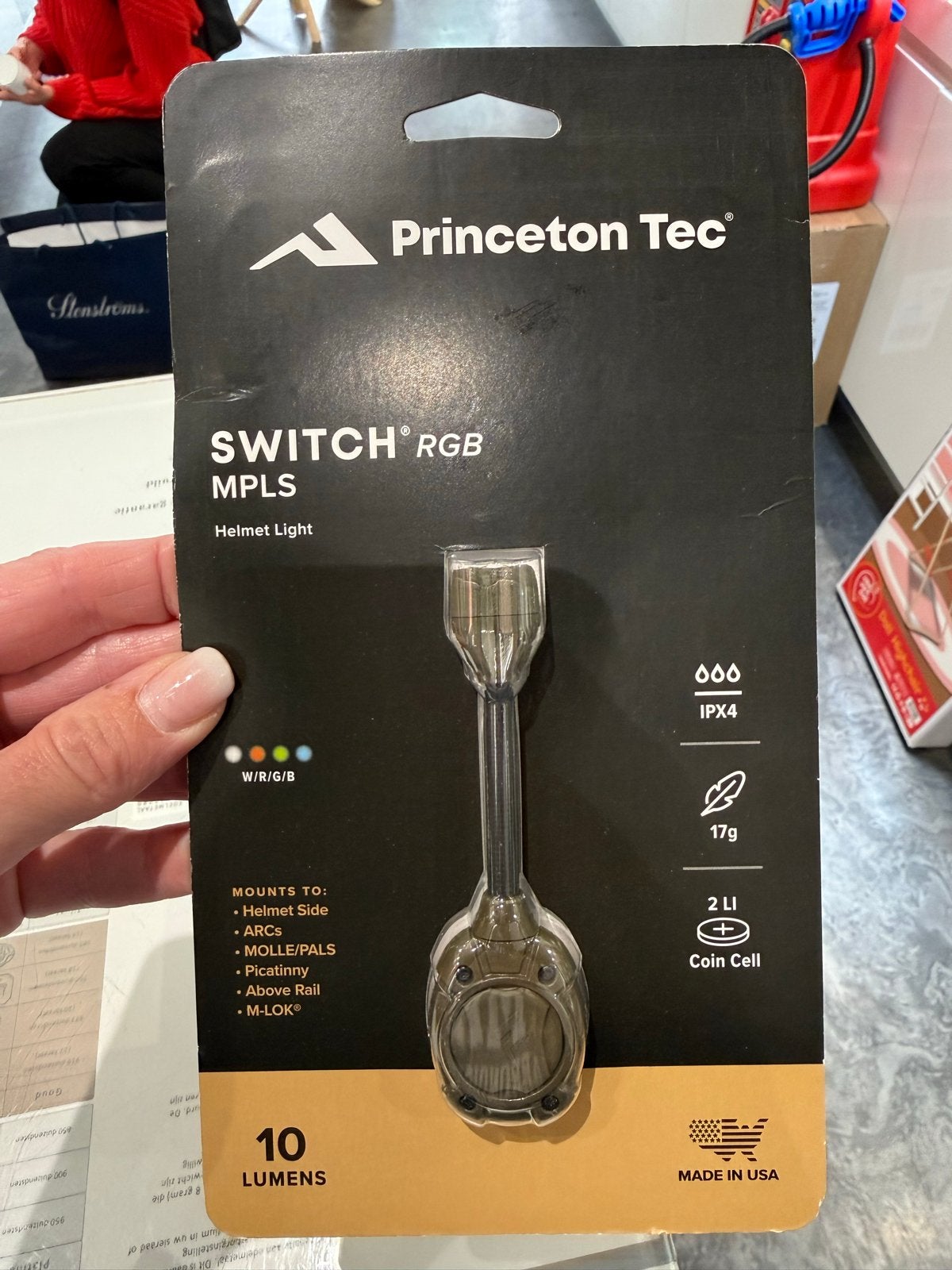 Princeton Tec Switch RGB helm uitrusting lamp, Ophalen of Verzenden, Nieuw, Batterij