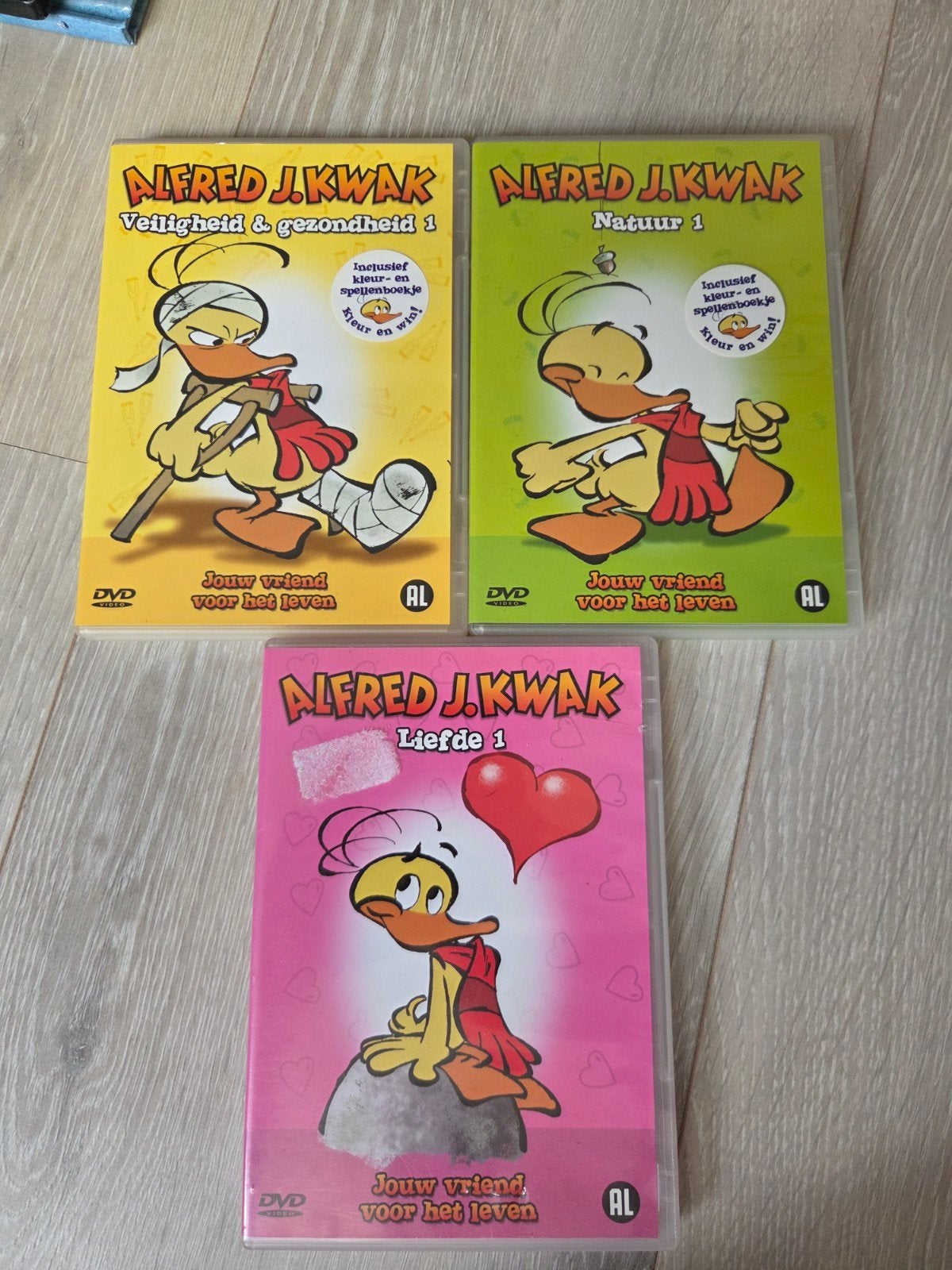 3x dvd - Alfred J. Kwak, Cd's en Dvd's, Alle leeftijden, Ophalen of Verzenden, Zo goed als nieuw