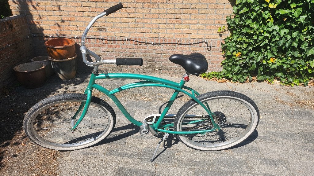 Twee Amerikaanse strandfietsen of beach cruisers, Fietsen en Brommers, Ophalen, Terugtraprem, Gebruikt, Staal
