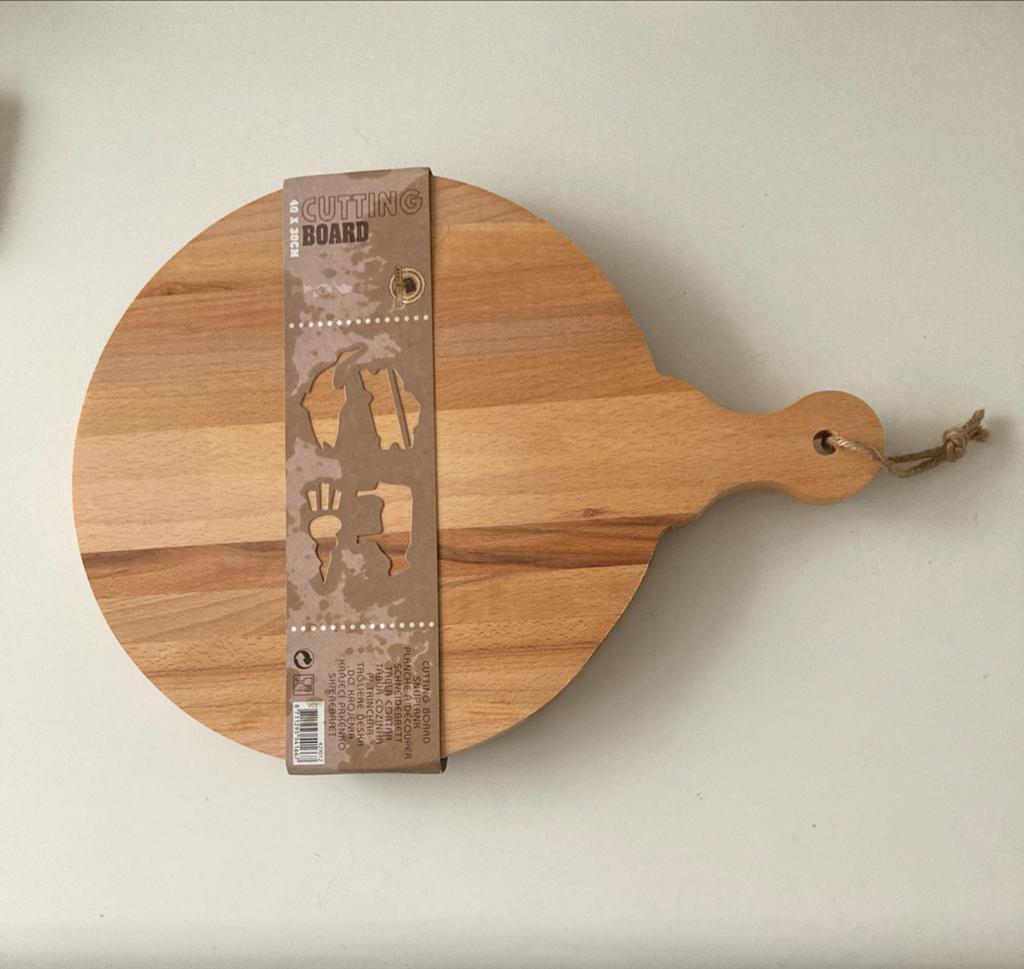 Nieuwe ronde houten snijplank / serveerplank, Hout, Snij-/serveerplank, Nieuw, Ophalen of Verzenden