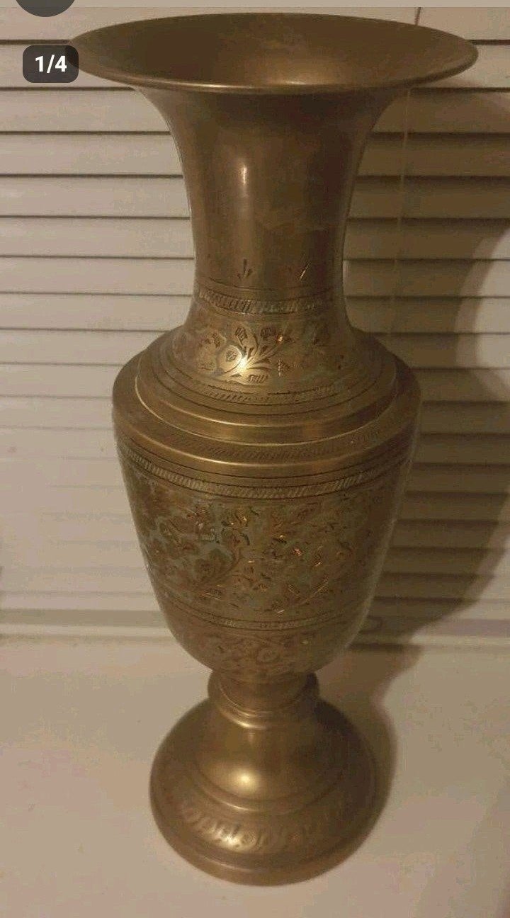 Antieke messing vaas uit india, Antiek en Kunst, Ophalen of Verzenden
