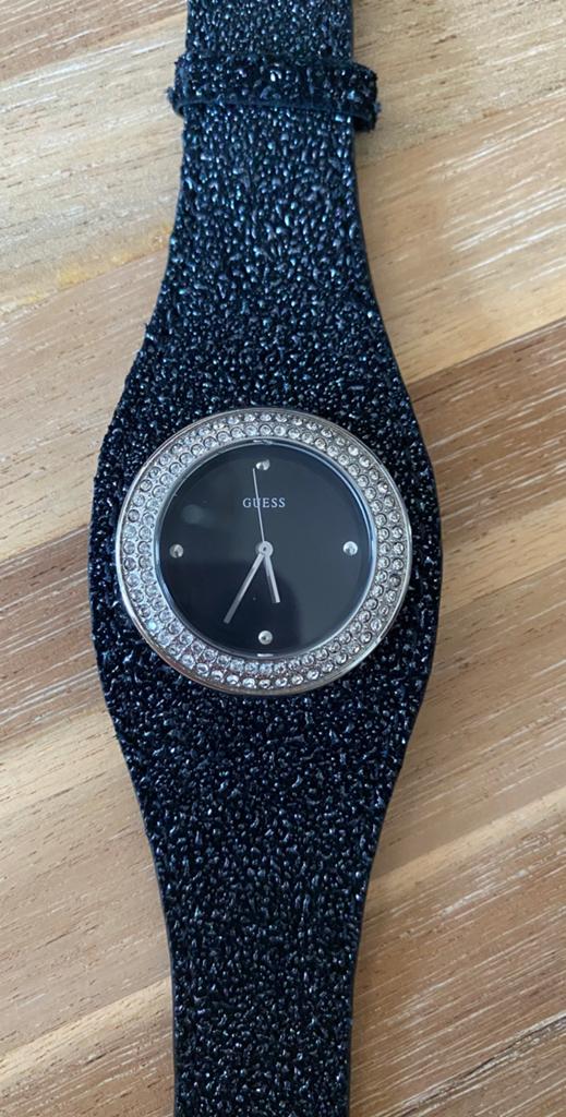 Guess horloge met Swarovski, Staal, Guess, Polshorloge, Ophalen of Verzenden