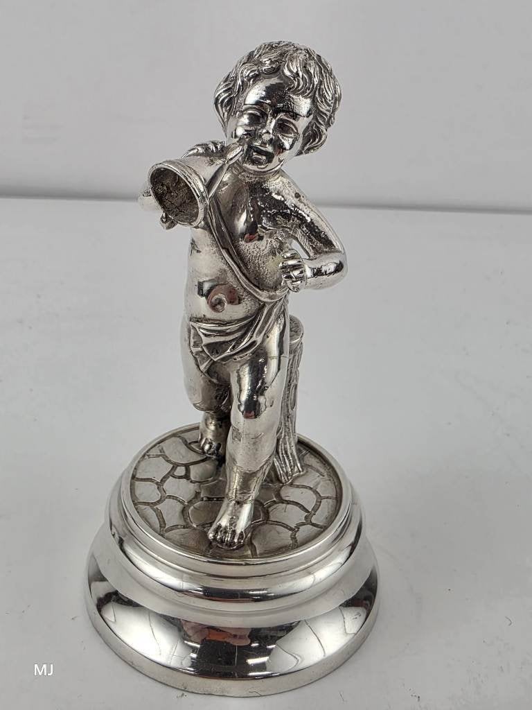 Zilveren miniatuur Jongen met Toeter                    Z249