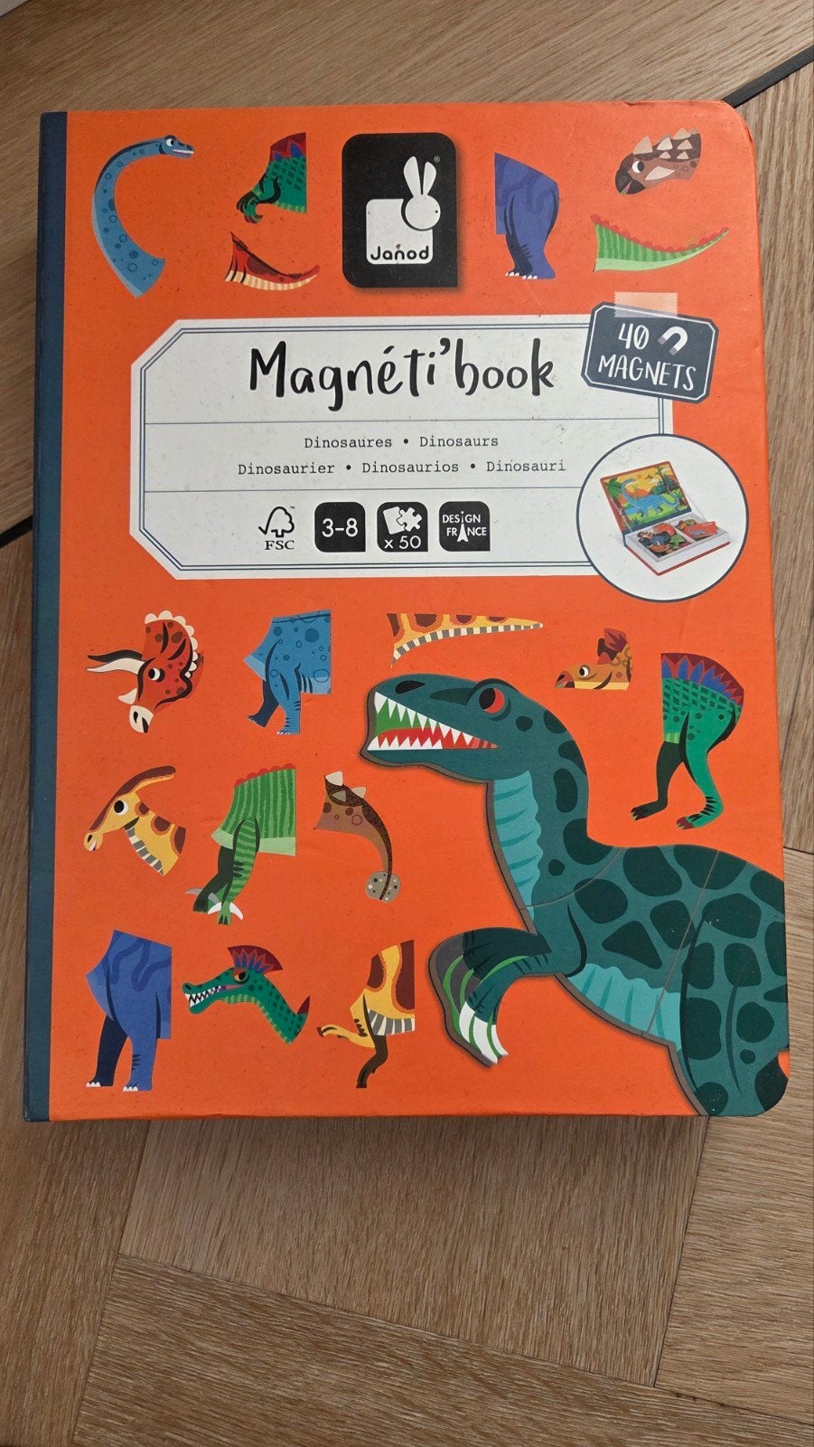 Janod Magneti'book Dinosaurus - Magnetisch Puzzelboek, Ophalen of Verzenden, Gebruikt, Knutselen
