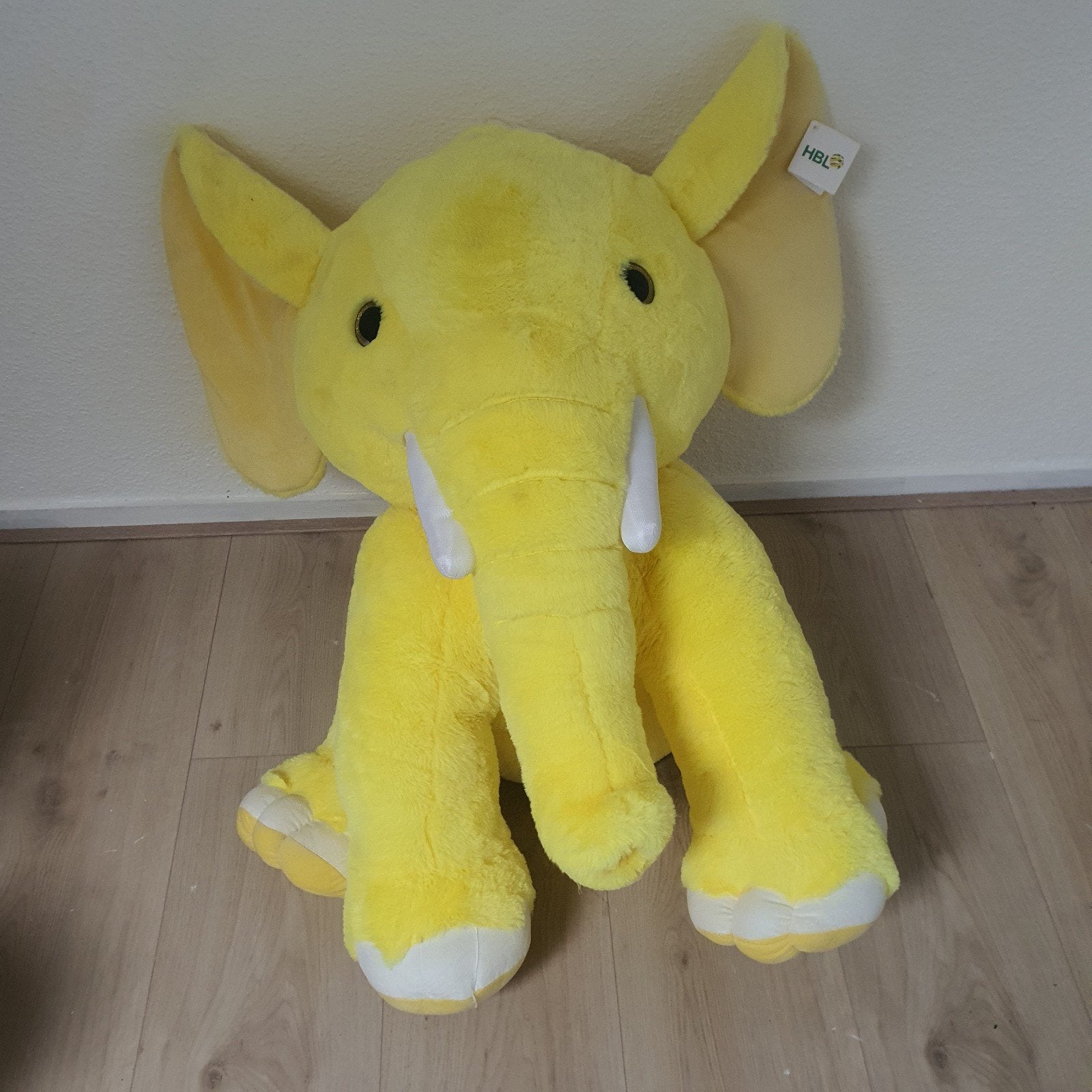 Grote gele olifant knuffel - Zo goed als nieuw, Overige merken, Ophalen of Verzenden, Zo goed als nieuw, Olifant