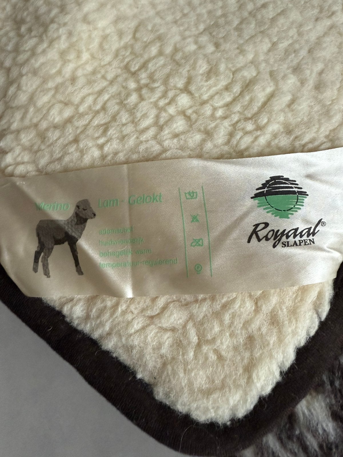 Royal Slapen Merino Lam-Gelokt Deken - Tweepersoons, Bruin, Tweepersoons, Ophalen of Verzenden, Deken of Dekbed