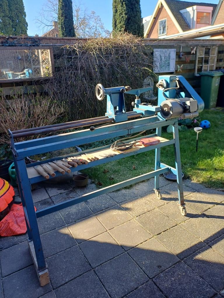 Draaibank met 4 poelies en gereedschap, Ophalen, Minder dan 600 watt, Decoupeerzaag, 30 tot 70 mm