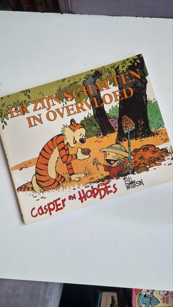 Casper en Hobbes: Er zijn schatten in overvloed, Eén stripboek, Ophalen of Verzenden, Gelezen, Bill Watterson