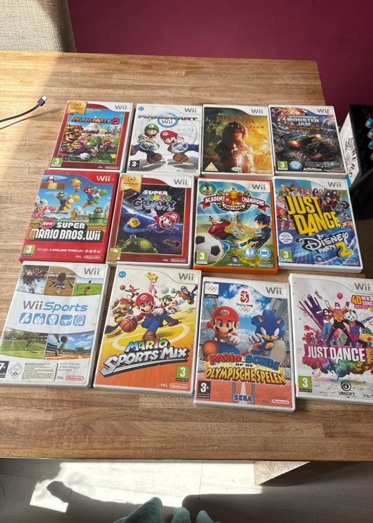 Grote collectie Wii games: Mario, Just Dance & meer!, Spelcomputers en Games, Games | Nintendo Wii, Gebruikt, Overige genres, Eén computer