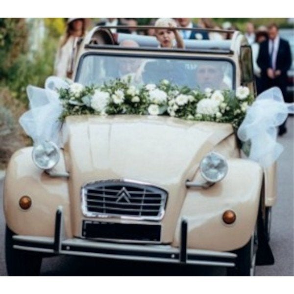 Citroen 2CV 1986 Beige Wedding Gift Schaal 1/18 Norev, Auto, Norev, Ophalen of Verzenden, Norev