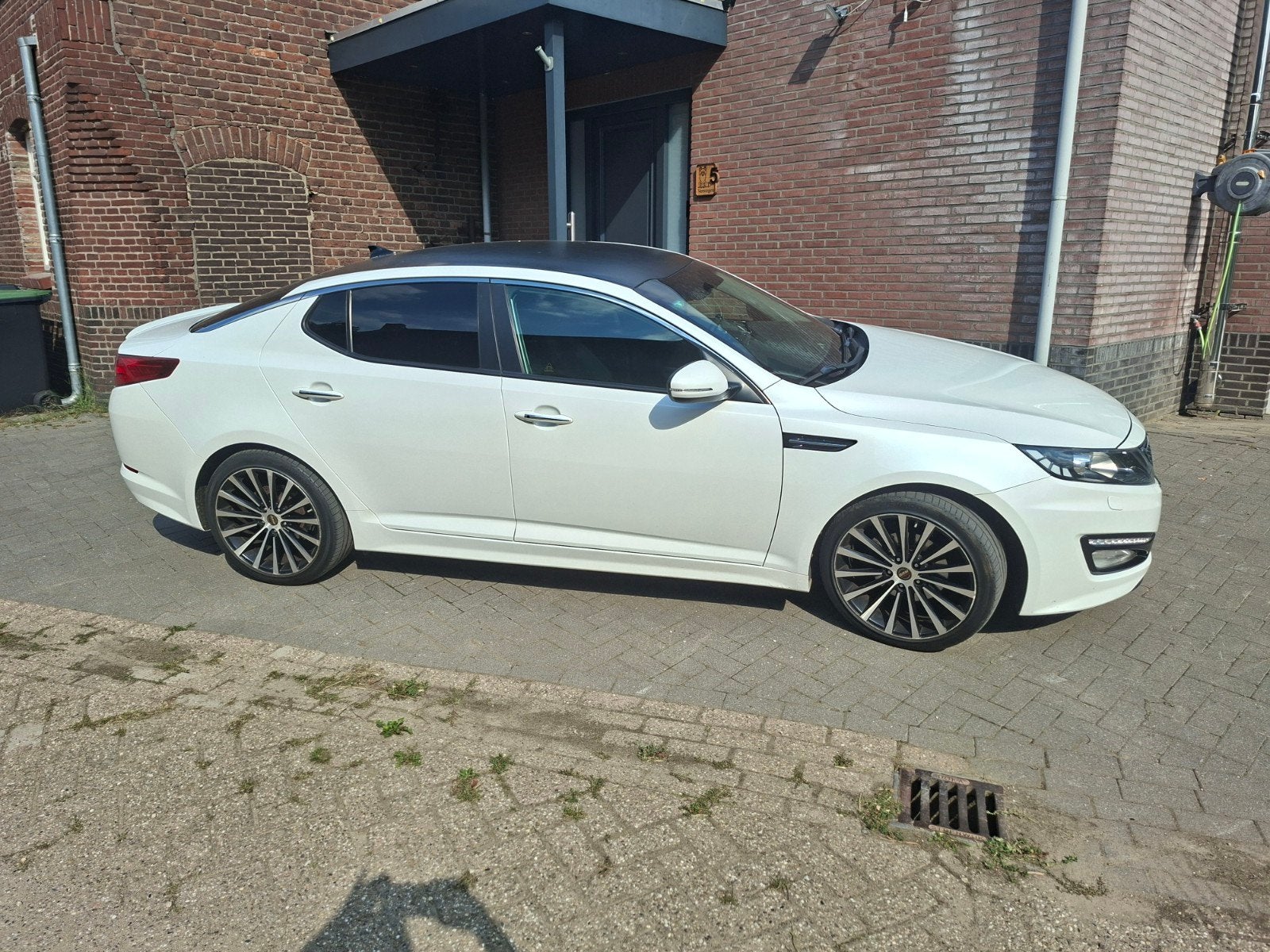 Kia Optima 2.0 CWT Hybrid 110KW 2013 Wit, Auto's, Kia, Zwart, 4 cilinders, Wit, 149 pk