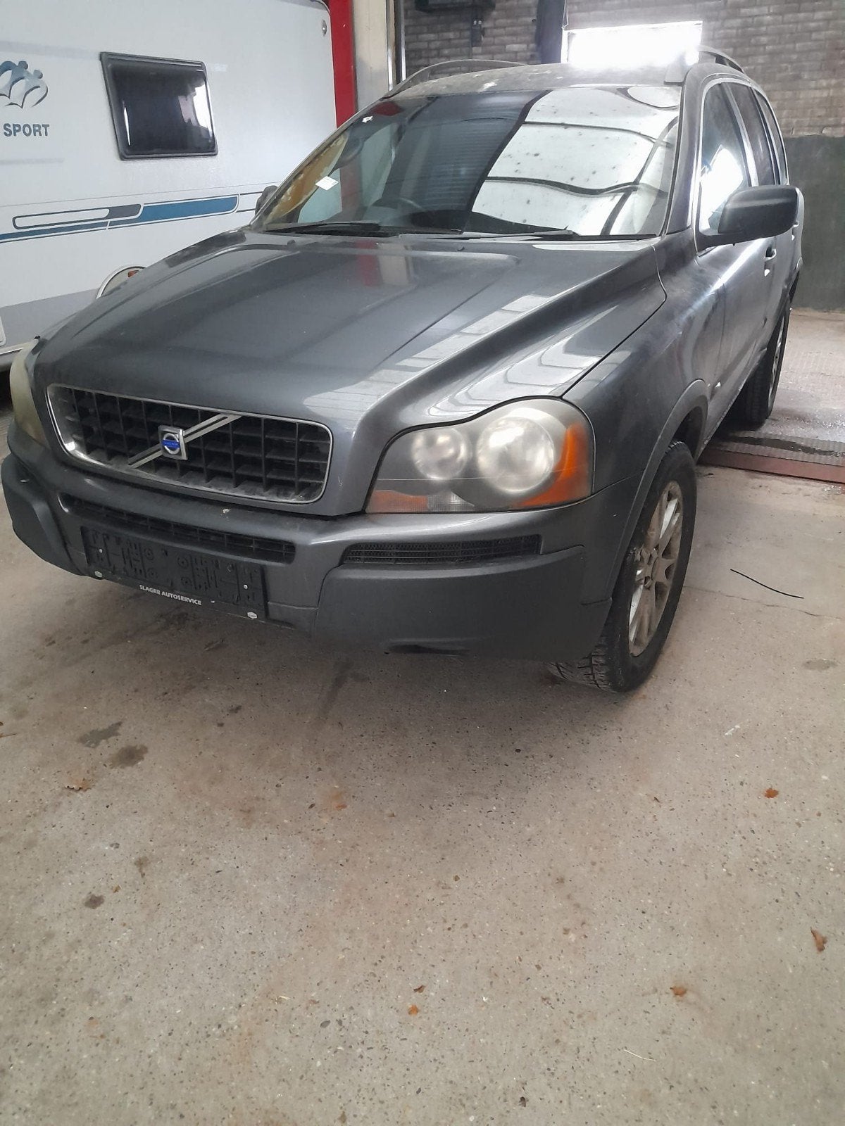 Volvo XC90 D5 rechts gestuurd. 2004, Zwart, Leder en Stof, Diesel, Particulier