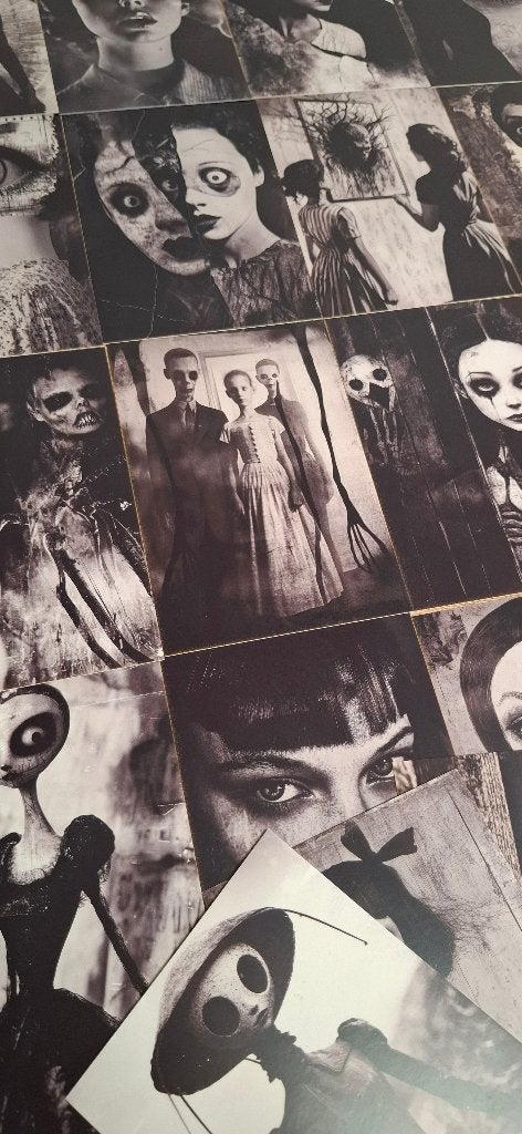 Ansichtkaartenset: Alien girl, Zwart, Fantasie, Onbekend, Nieuw